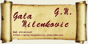 Gala Milenković vizit kartica